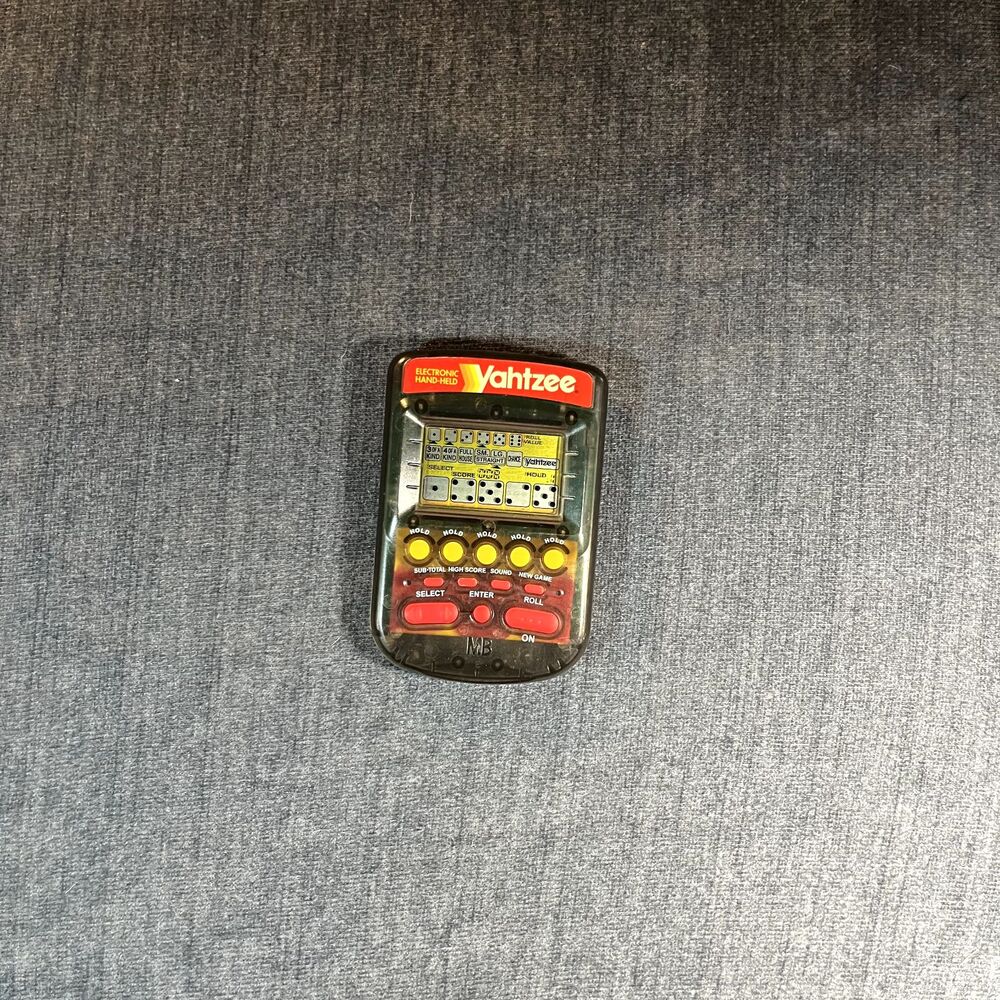 1995 Electronic Hand Held Vintage Yahtzee Game Milton Bradley Tested Work - Picture 5 of 5